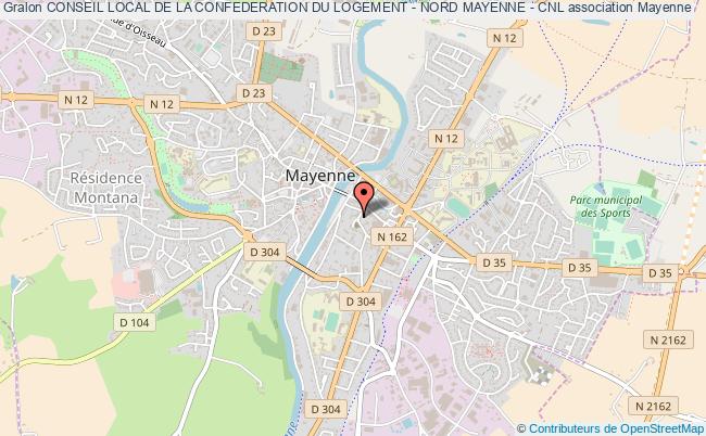 plan association Conseil Local De La Confederation Du Logement - Nord Mayenne - Cnl Mayenne
