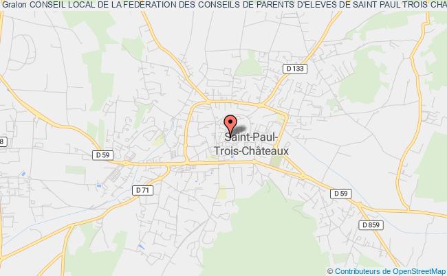 plan association Conseil Local De La Federation Des Conseils De Parents D'eleves De Saint Paul Trois Chateaux.(f.c.p.e.) Saint-Paul-Trois-Châteaux