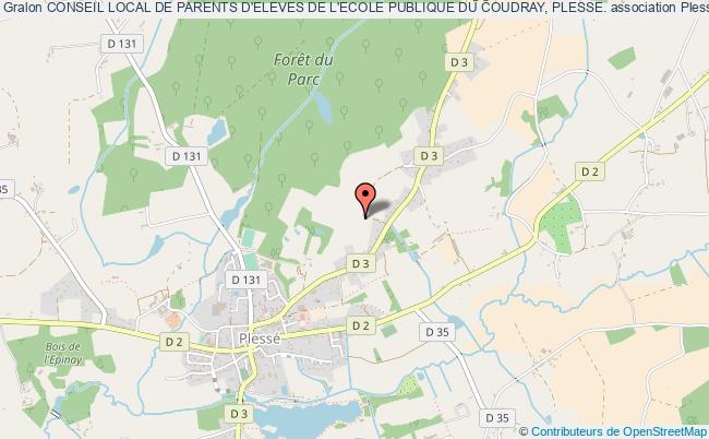 plan association Conseil Local De Parents D'eleves De L'ecole Publique Du Coudray, Plesse. Plessé