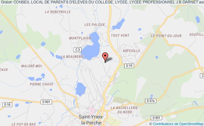 plan association Conseil Local De Parents D'eleves Du College, Lycee, Lycee Professionnel J.b.darnet Saint-Yrieix-la-Perche