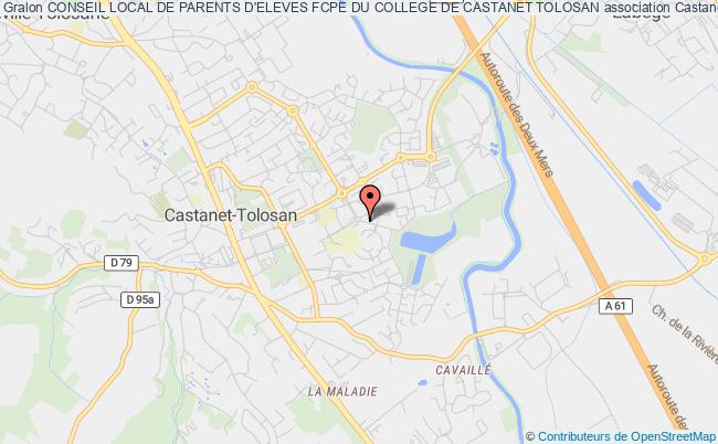 plan association Conseil Local De Parents D'eleves Fcpe Du College De Castanet Tolosan Castanet-Tolosan Cedex