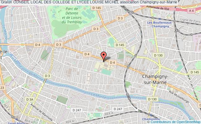 plan association Conseil Local Des College Et Lycee Louise Michel Champigny-sur-Marne