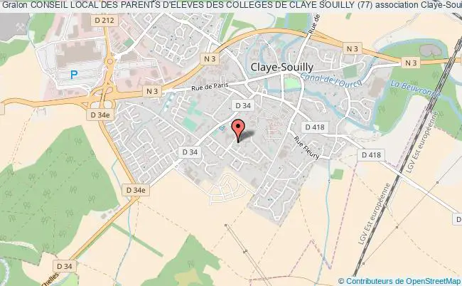 plan association Conseil Local Des Parents D'eleves Des Colleges De Claye Souilly (77) Claye-Souilly