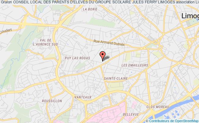 plan association Conseil Local Des Parents D'eleves Du Groupe Scolaire Jules Ferry Limoges Limoges