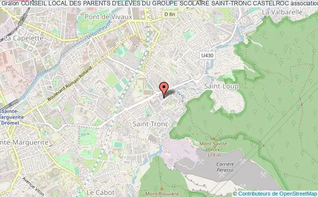 plan association Conseil Local Des Parents D'eleves Du Groupe Scolaire Saint-tronc Castelroc Marseille 10e