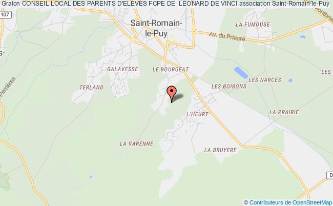 plan association Conseil Local Des Parents D'eleves Fcpe De  Leonard De Vinci Saint-Romain-le-Puy