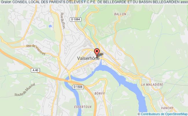 plan association Conseil Local Des Parents D'eleves F.c.p.e. De Bellegarde Et Du Bassin Bellegardien Bellegarde-sur-Valserine