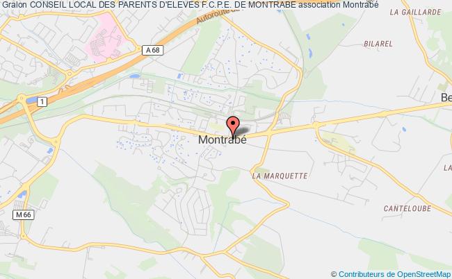 plan association Conseil Local Des Parents D'eleves F.c.p.e. De Montrabe Montrabé