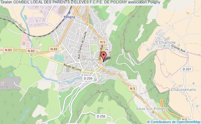 plan association Conseil Local Des Parents D'eleves F.c.p.e. De Poligny Poligny