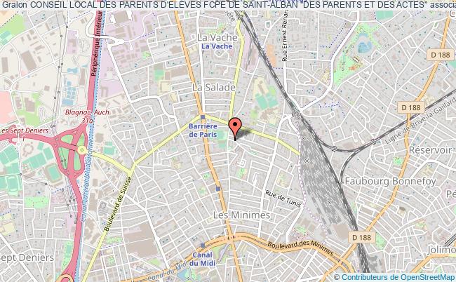 plan association Conseil Local Des Parents D'eleves Fcpe De Saint-alban "des Parents Et Des Actes" Toulouse