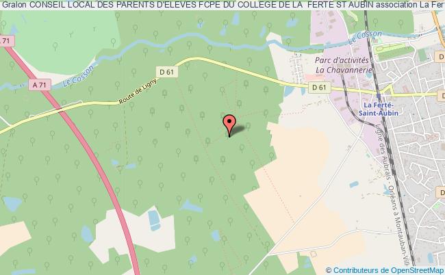 plan association Conseil Local Des Parents D'eleves Fcpe Du College De La  Ferte St Aubin Ménestreau-en-Villette