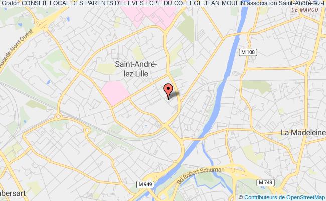 plan association Conseil Local Des Parents D'eleves Fcpe Du College Jean Moulin Saint-André-lez-Lille