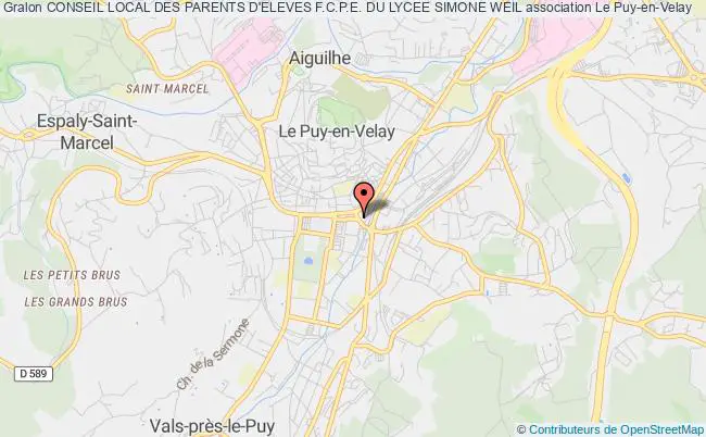 plan association Conseil Local Des Parents D'eleves F.c.p.e. Du Lycee Simone Weil Le Puy-en-Velay