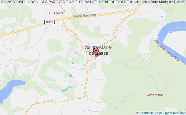 plan association Conseil Local Des Parents F.c.p.e. De Sainte-marie-de-gosse Sainte-Marie-de-Gosse