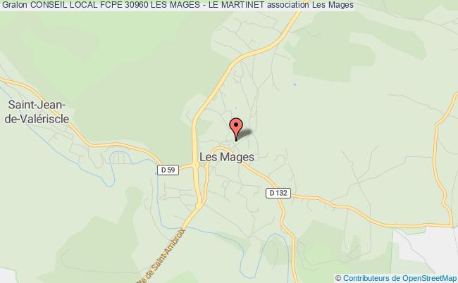 plan association Conseil Local Fcpe 30960 Les Mages - Le Martinet Les   Mages