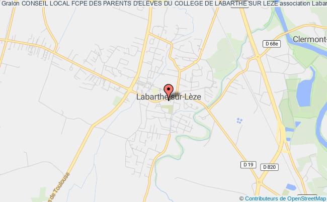 plan association Conseil Local Fcpe Des Parents D'eleves Du College De Labarthe Sur Leze Labarthe-sur-Lèze