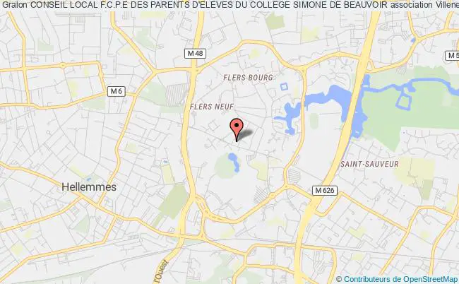 plan association Conseil Local F.c.p.e Des Parents D'eleves Du College Simone De Beauvoir Villeneuve-d'Ascq