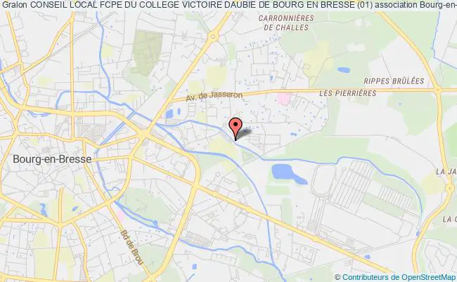 plan association Conseil Local Fcpe Du College Victoire Daubie De Bourg En Bresse (01) 
