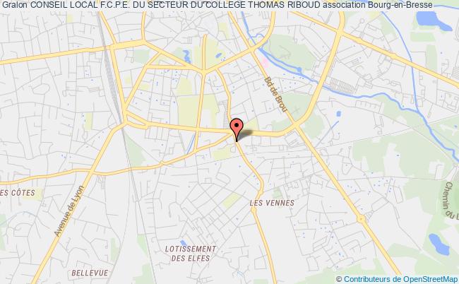 plan association Conseil Local F.c.p.e. Du Secteur Du College Thomas Riboud Bourg-en-Bresse