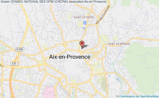 plan association Conseil National Des Cfmi Aix-en-Provence cedex 1