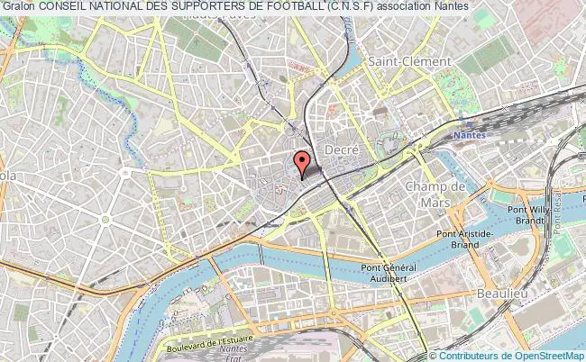 plan association Conseil National Des Supporters De Football (c.n.s.f) Nantes