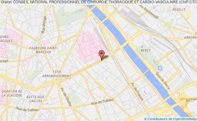 plan association Conseil National Professionnel De Chirurgie Thoracique Et Cardio-vasculaire (cnp-ctcv) Paris 13e