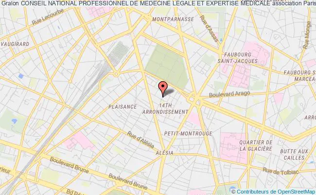 plan association Conseil National Professionnel De Medecine LÉgale Et Expertise MÉdicale PARIS