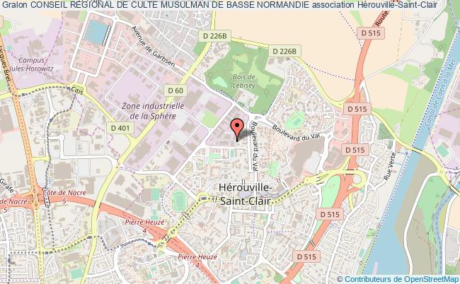 plan association Conseil Regional De Culte Musulman De Basse Normandie Hérouville-Saint-Clair