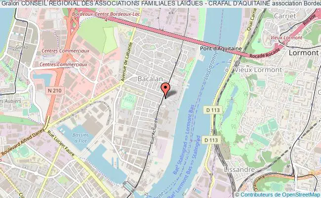 plan association Conseil Regional Des Associations Familiales Laiques - Crafal D'aquitaine Bordeaux