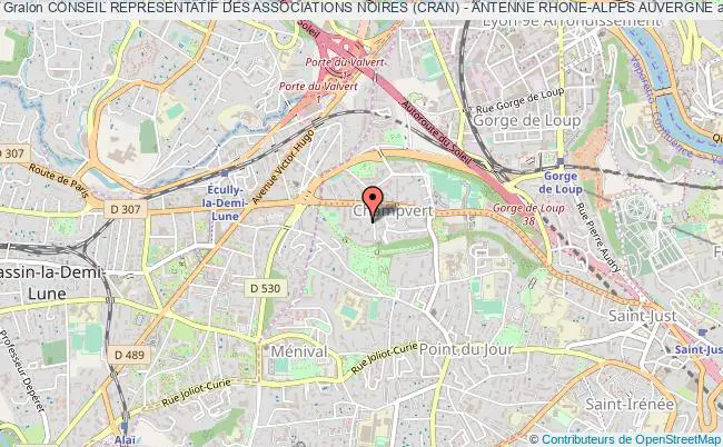 plan association Conseil Representatif Des Associations Noires (cran) - Antenne Rhone-alpes Auvergne Lyon 5e Arrondissement