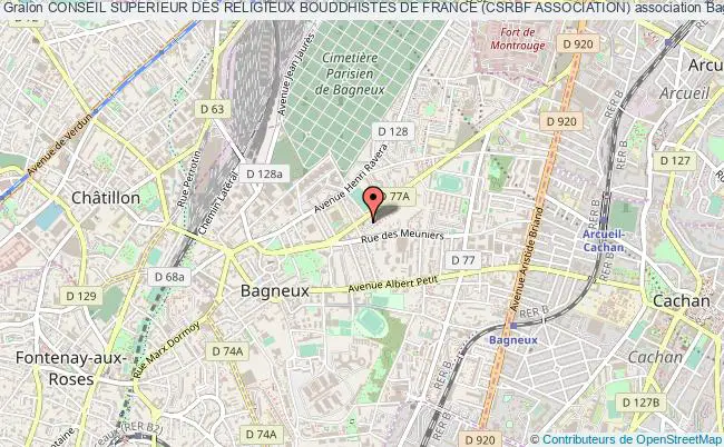 plan association Conseil Superieur Des Religieux Bouddhistes De France (csrbf Association) Bagneux