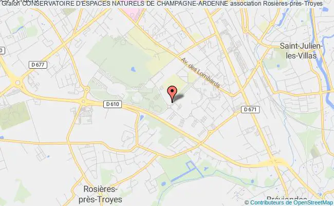 plan association Conservatoire D'espaces Naturels De Champagne-ardenne Rosières-près-Troyes