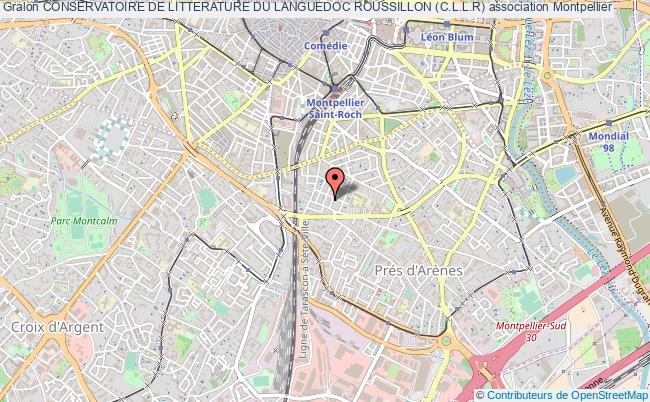 plan association Conservatoire De Litterature Du Languedoc Roussillon (c.l.l.r) Montpellier