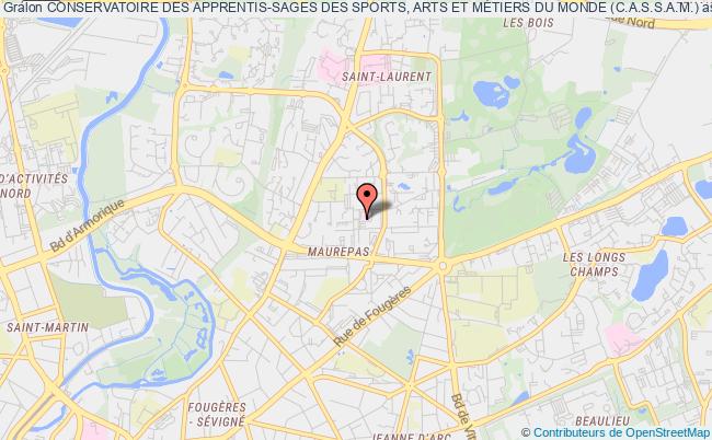 plan association Conservatoire Des Apprentis-sages Des Sports, Arts Et MÉtiers Du Monde (c.a.s.s.a.m.) Rennes