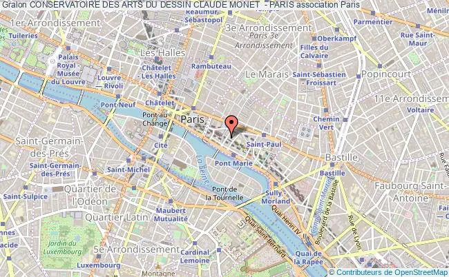 plan association Conservatoire Des Arts Du Dessin Claude Monet  - Paris Paris