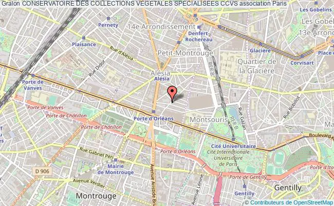 plan association Conservatoire Des Collections Vegetales Specialisees Ccvs Paris 14e