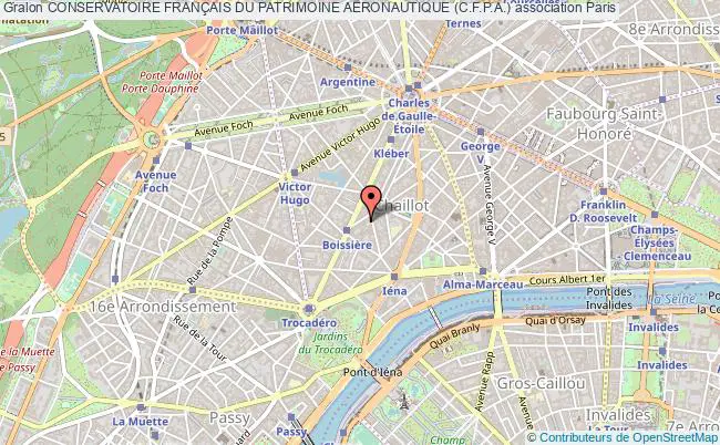 plan association Conservatoire FranÇais Du Patrimoine Aeronautique (c.f.p.a.) Paris 16e