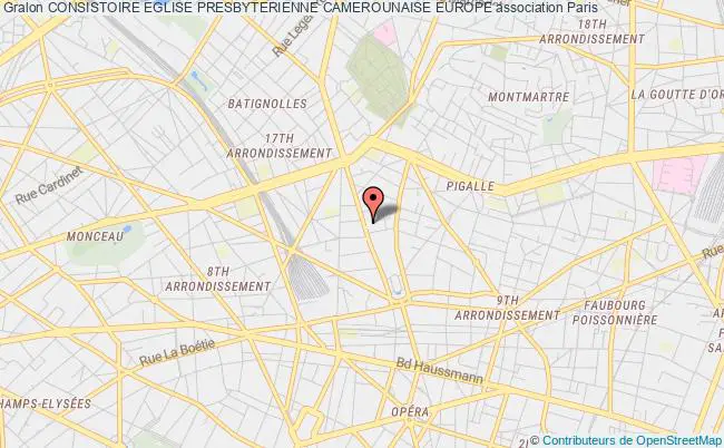 plan association Consistoire Eglise Presbyterienne Camerounaise Europe Paris
