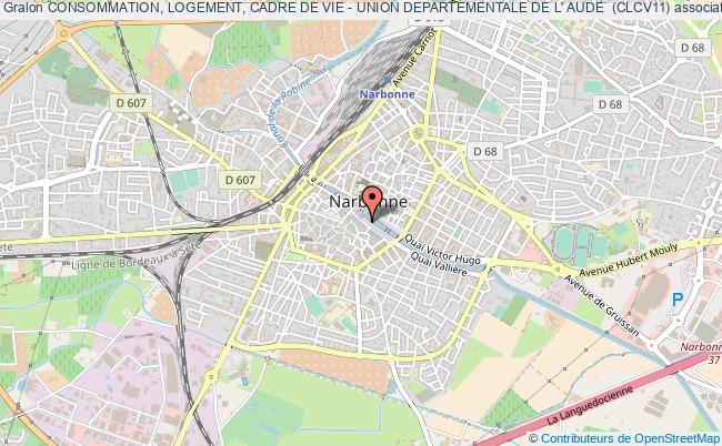 plan association Consommation, Logement, Cadre De Vie - Union Departementale De L' Aude  (clcv11) Narbonne