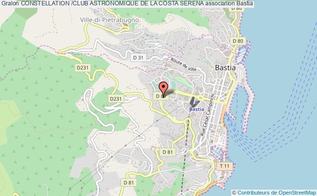 plan association Constellation /club Astronomique De La Costa Serena Bastia