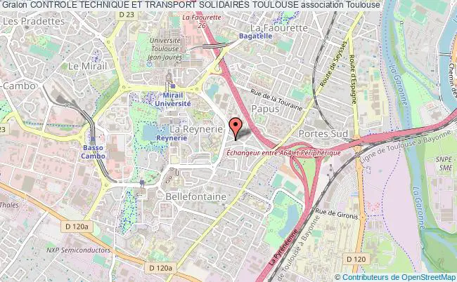 plan association Controle Technique Et Transport Solidaires Toulouse Toulouse