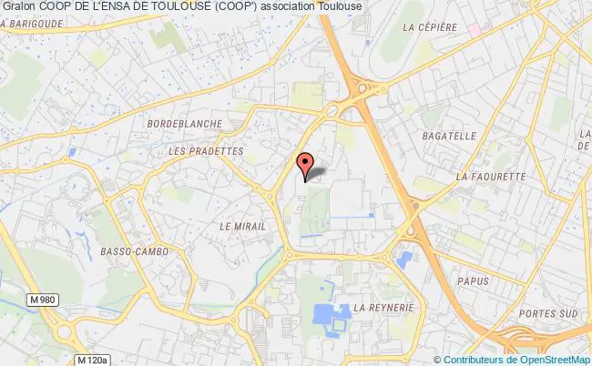 plan association Coop De L'ensa De Toulouse (coop') Toulouse cedex 1
