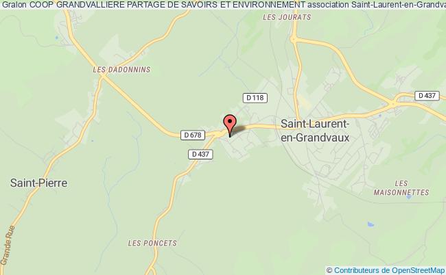 plan association Coop Grandvalliere Partage De Savoirs Et Environnement Saint-Laurent-en-Grandvaux