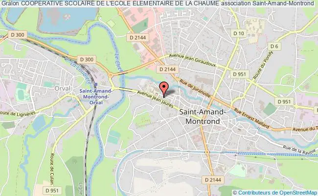 plan association Cooperative Scolaire De L'ecole Elementaire De La Chaume Saint-Amand-Montrond