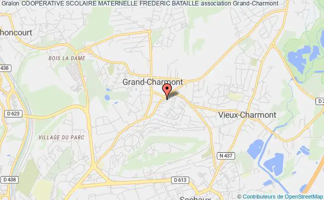 plan association Cooperative Scolaire Maternelle Frederic Bataille Grand-Charmont