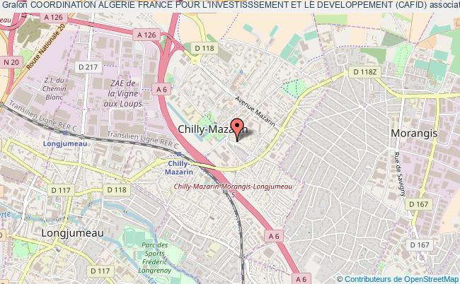 plan association Coordination Algerie France Pour L'investisssement Et Le Developpement (cafid) Chilly-Mazarin