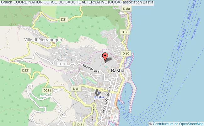 plan association Coordination Corse De Gauche Alternative (ccga) Bastia