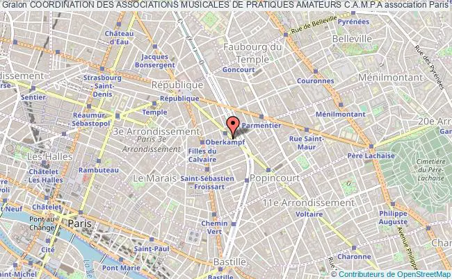 plan association Coordination Des Associations Musicales De Pratiques Amateurs C.a.m.p.a Paris