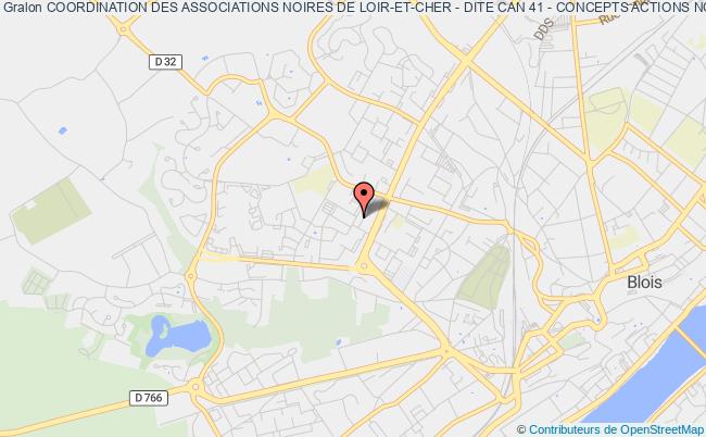 plan association Coordination Des Associations Noires De Loir-et-cher - Dite Can 41 - Concepts Actions Novatrices Blois