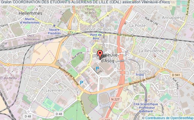 plan association Coordination Des Etudiants Algeriens De Lille (ceal) Villeneuve-d'Ascq